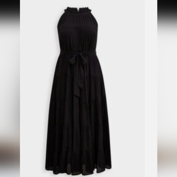 Torrid Tea Length Studio Crepe de Chine Black Dress 2 2X 18-20 - Picture 5 of 7